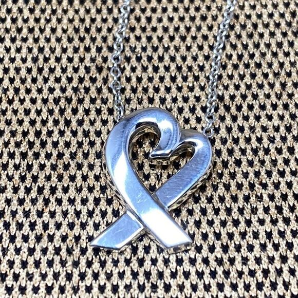 Tiffany & Co. Paloma Picasso Loving Heart Necklace Sterling Silver - Picture 2 of 8